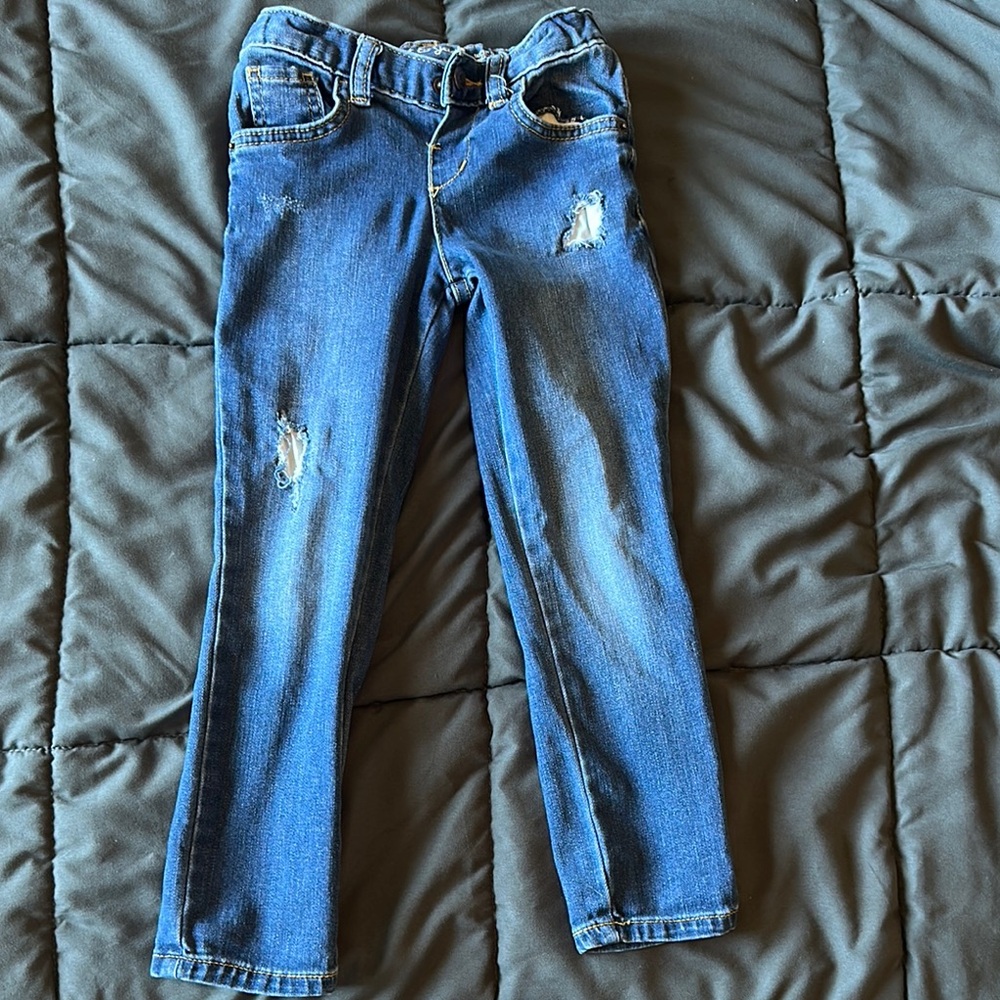 Cat & Jack Blue Skinny Jeans‎ with Distressed Details